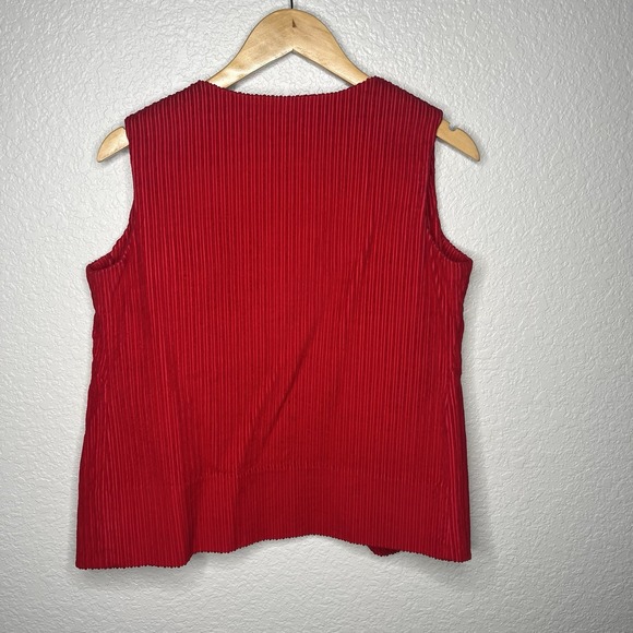 Vintage 70s 80s Cinderella Dallas Brand Pantherettes Dance Cheer Red Ribbed Vest - Picture 5 of 7